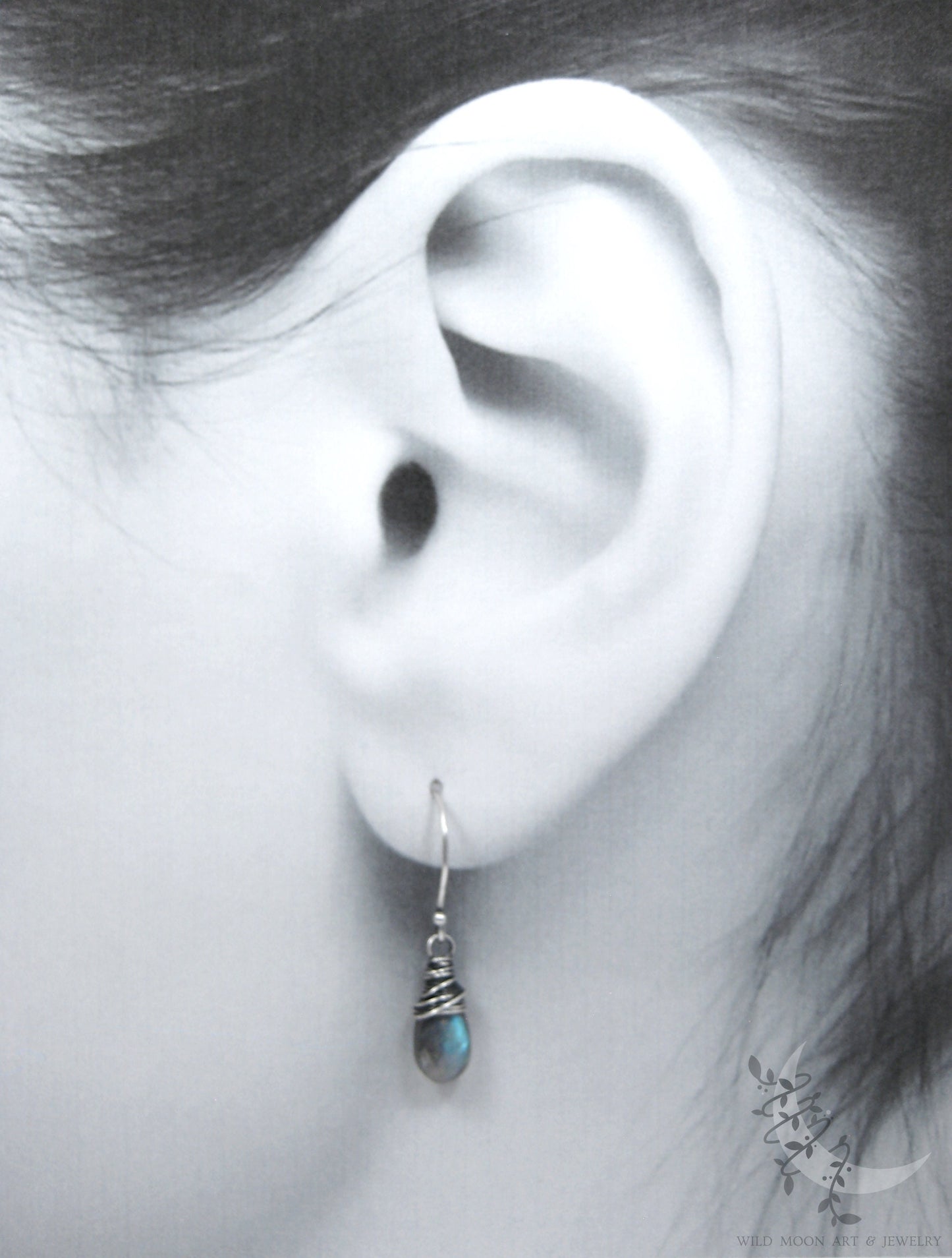 Labradorite Earrings · Sterling Silver Dangle Earrings