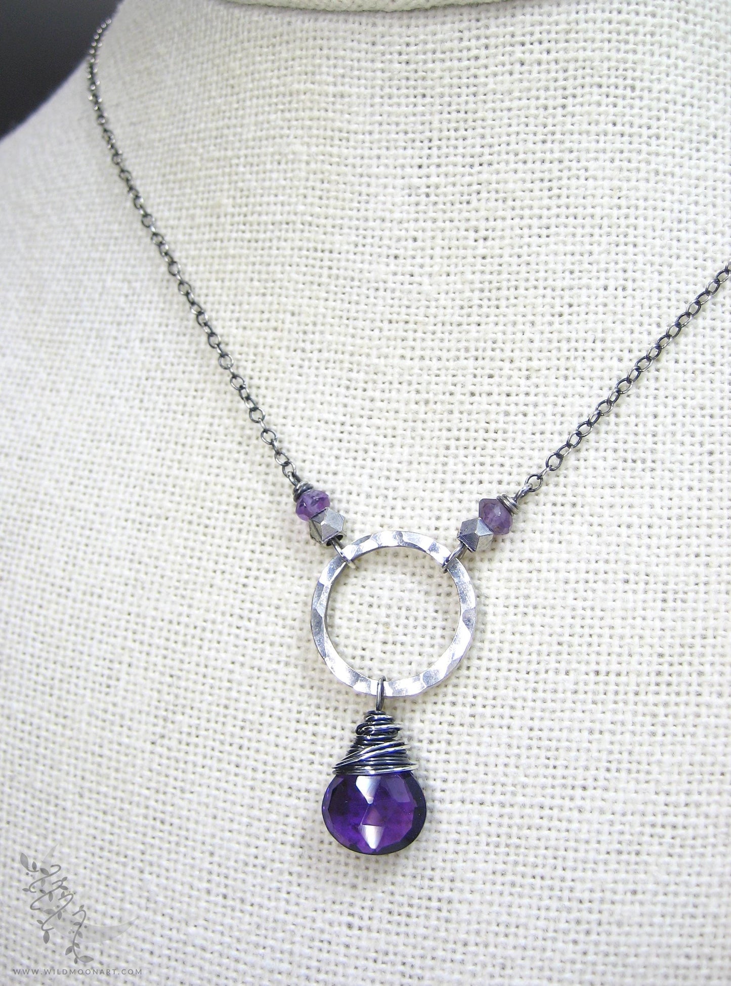 Amethyst Necklace · Sterling Silver Amethyst Pendant
