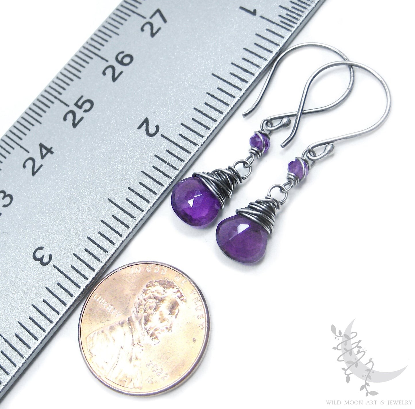 Amethyst Earrings · Sterling Silver Dangle Earrings