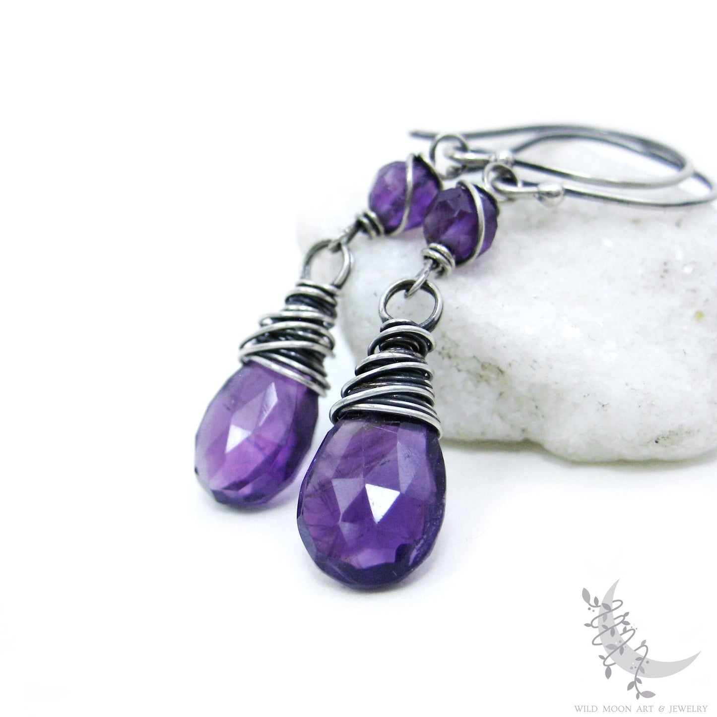 Amethyst Earrings · Sterling Silver Amethyst Dangle Earrings