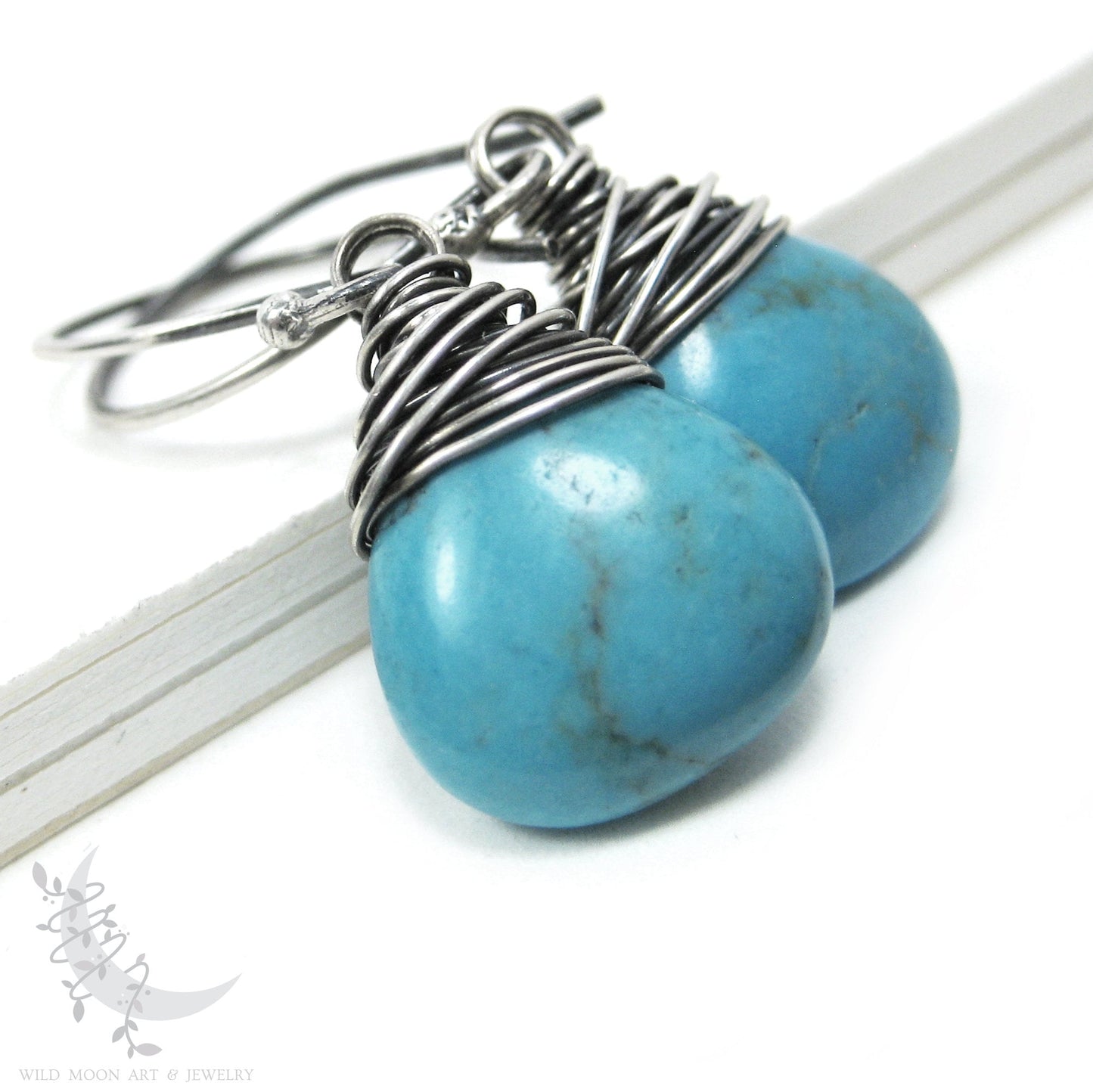Turquoise Earrings · Sterling Silver Dangle Earrings