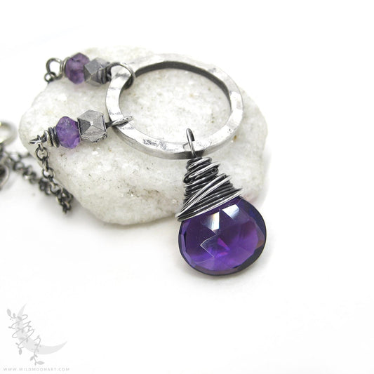 Amethyst Necklace · Sterling Silver Amethyst Pendant