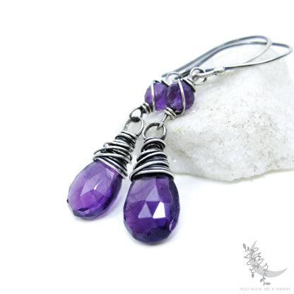 Amethyst Earrings · Sterling Silver Amethyst Dangle Earrings