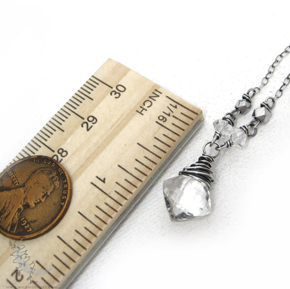 Quartz Herkimer Diamond Necklace · Sterling Silver Necklace Pendant