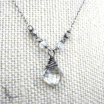 Quartz Herkimer Diamond Necklace · Sterling Silver Necklace Pendant