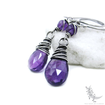 Amethyst Earrings · Sterling Silver Amethyst Dangle Earrings
