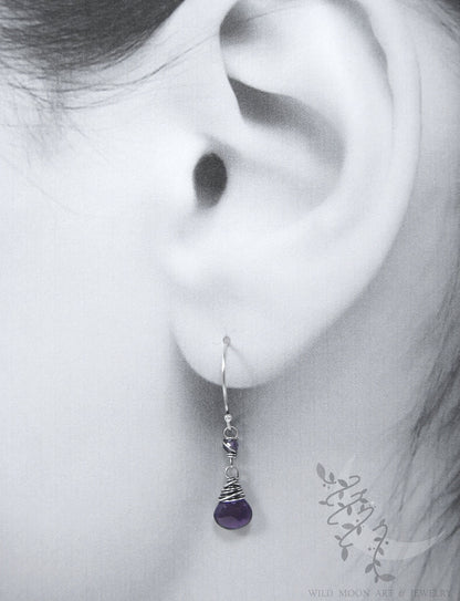 Amethyst Earrings · Sterling Silver Dangle Earrings