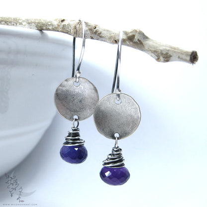 Amethyst Dangle Earrings · Sterling Silver
