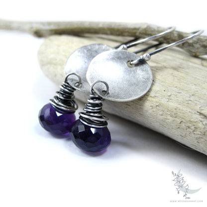 Amethyst Dangle Earrings · Sterling Silver