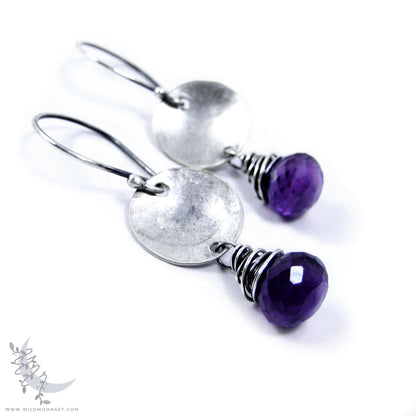 Amethyst Dangle Earrings · Sterling Silver