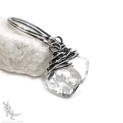 Rock Crystal Quartz Earrings · Sterling Silver Dangle Earrings