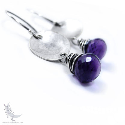 Amethyst Dangle Earrings · Sterling Silver