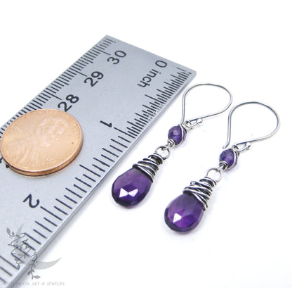 Amethyst Earrings · Sterling Silver Amethyst Dangle Earrings