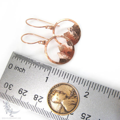 Mountain Earrings · Hammered Copper Minimalist Colorado Dangle Earrings