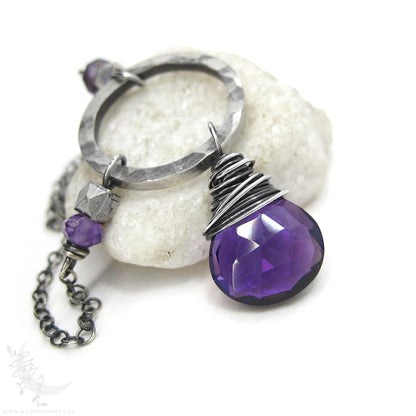 Amethyst Necklace · Sterling Silver Amethyst Pendant
