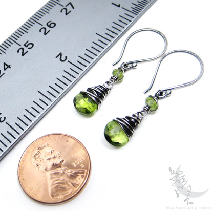 Peridot & Sterling Silver Dangle Earrings