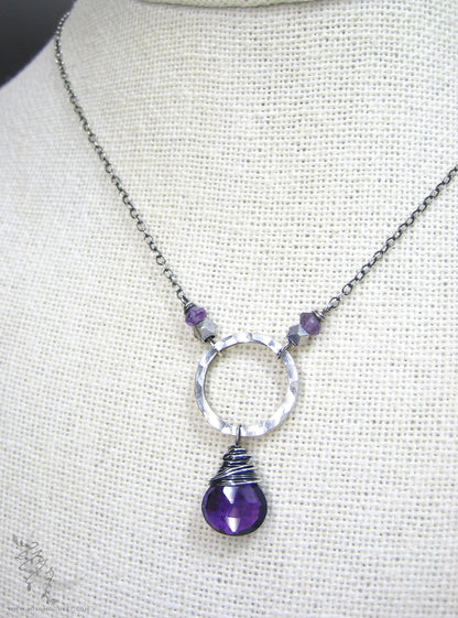 Amethyst Necklace · Sterling Silver Amethyst Pendant