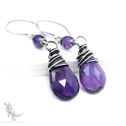 Amethyst Earrings · Sterling Silver Amethyst Dangle Earrings