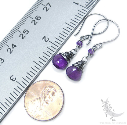 Amethyst Earrings · Sterling Silver Dangle Earrings
