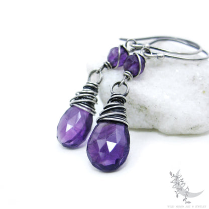 Amethyst Earrings · Sterling Silver Amethyst Dangle Earrings