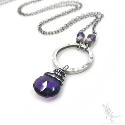 Amethyst Necklace · Sterling Silver Amethyst Pendant