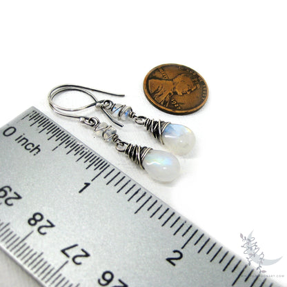 Moonstone Earrings · Sterling Silver Dangle Earrings