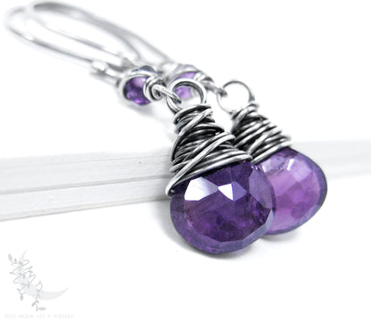 Amethyst Earrings · Sterling Silver Dangle Earrings