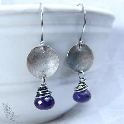 Amethyst Dangle Earrings · Sterling Silver