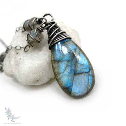 Labradorite Necklace · Handmade Sterling Silver Labradorite Pendant