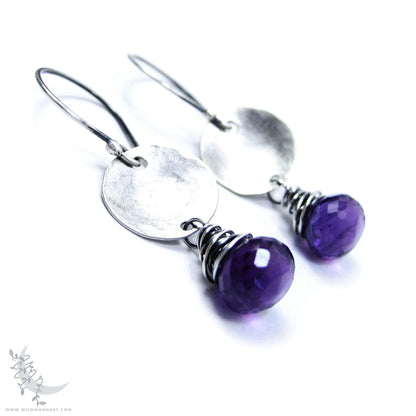 Amethyst Dangle Earrings · Sterling Silver