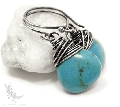 Turquoise Earrings · Sterling Silver Dangle Earrings