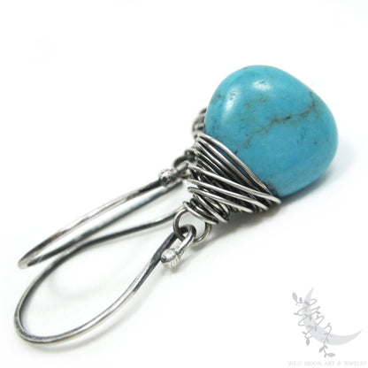 Turquoise Earrings · Sterling Silver Dangle Earrings