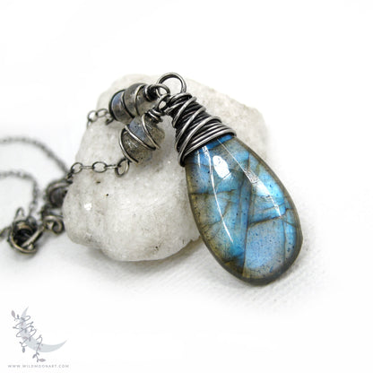 Labradorite Necklace · Handmade Sterling Silver Labradorite Pendant